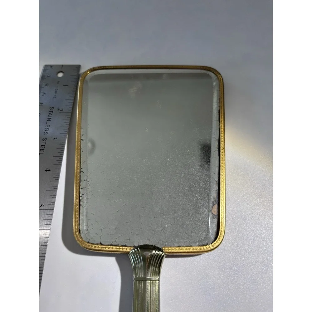 Vintage‎ Art Deco Hand Mirror Likely From The Early 20Th Century Vintage Brass